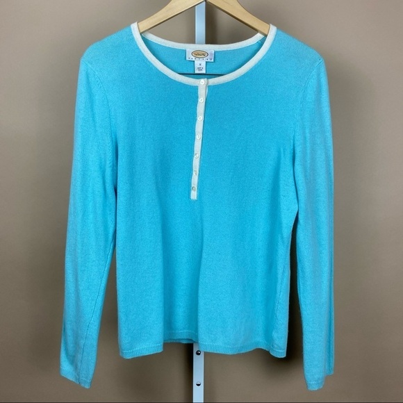 Vintage Talbots Medium Petite Pastel Lambswool Cashmere Angora Sweater Spring - Picture 3 of 8